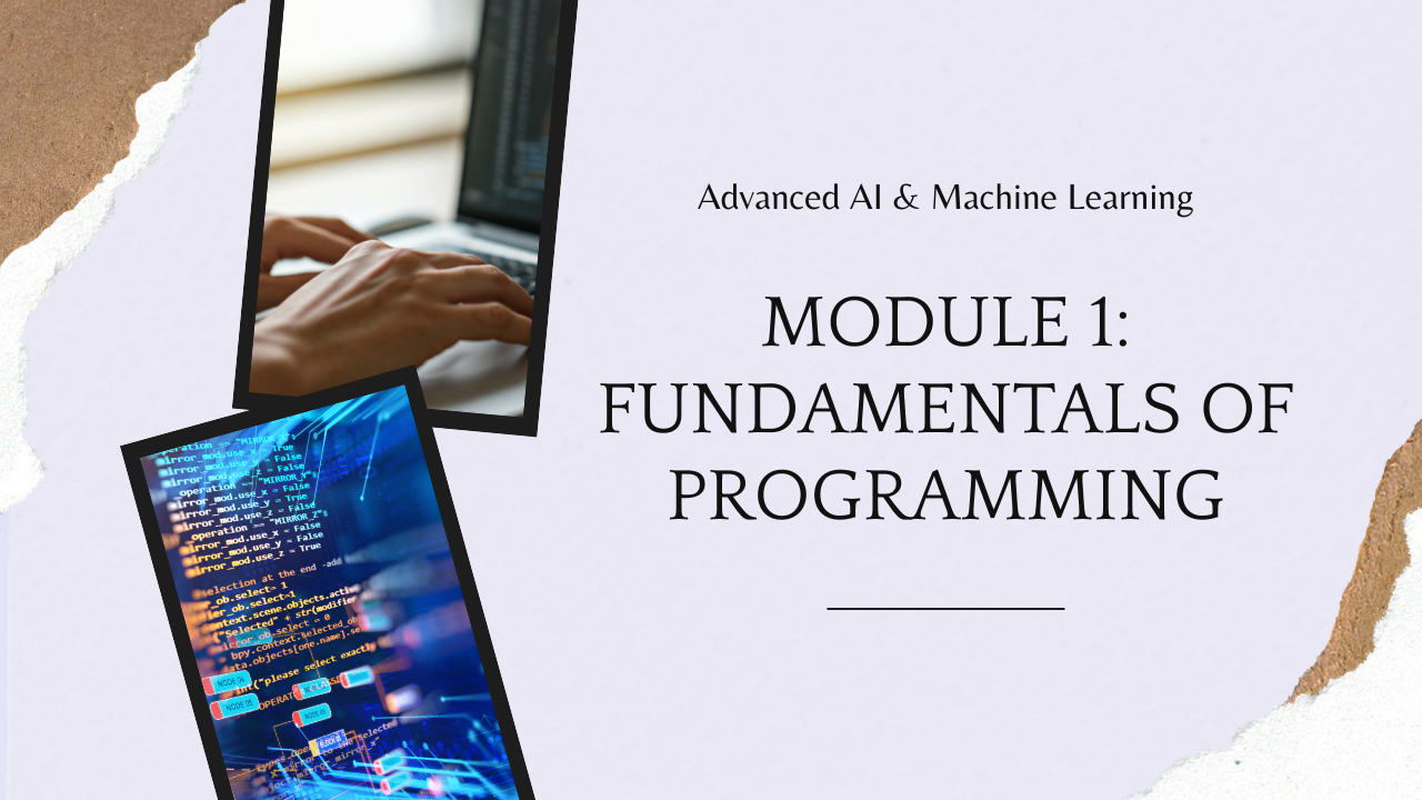 Module 1: Fundamentals of Programming